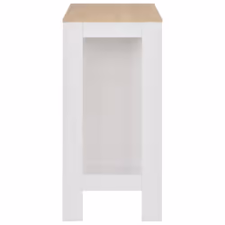 vidaXL Bar Table with Shelf White Coffee Dining Tall Breakfast Side End Stand - Additional view 4