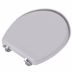 vidaXL 2x Toilet Seats with Lids MDF White Bathroom WC Accessory