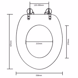 vidaXL 2x Toilet Seats with Lids MDF White Bathroom WC Accessory - Additional view 8