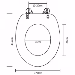vidaXL Toilet Seats with Lids Bathroom WC Accessory WC Seat 2 pcs MDF Sea Star - Additional view 7