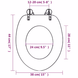 vidaXL Toilet Seats with Lids Bathroom WC Accessory WC Seat 2 pcs MDF Sea Star - Additional view 9