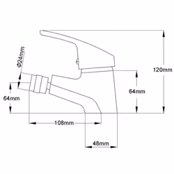 vidaXL 2x Bidet Faucets Chrome Bathroom Basin Bath Shower Mixer Tap Furniture - Additional view 5
