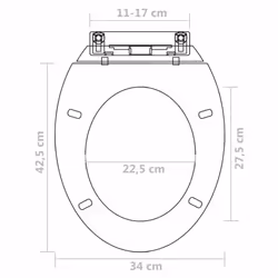 vidaXL 2x Toilet Seats with Soft Close Lids Plastic White Bathroom Accessory - Additional view 4