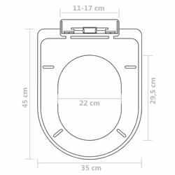 vidaXL 2x Toilet Seats with Soft Close Lids Plastic White Bathroom Accessory