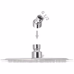 vidaXL 2x Rain Shower Head Stainless Steel 20cm Water Saving Bath Accessory - Additional view 5