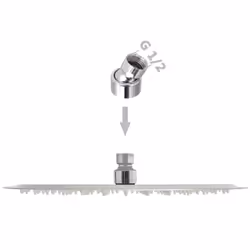 vidaXL 2x Rain Shower Head Stainless Steel 30cm Water Saving Bath Accessory - Additional view 5