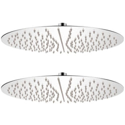 vidaXL 2x Rain Shower Head Stainless Steel 40cm Water Saving Bath Accessory