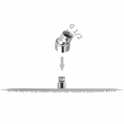 vidaXL 2x Rain Shower Head Stainless Steel 40cm Water Saving Bath Accessory - Additional view 5