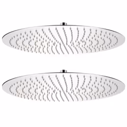 vidaXL 1/2x Rain Shower Head Stainless Steel Square Sprinkler Multi Sizes - 50 cm/ 2 pcs