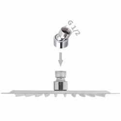 vidaXL 2x Rain Shower Head Stainless Steel 20x20cm Water Saving Bath Accessory - Additional view 4