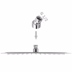vidaXL 2x Rain Shower Head Stainless Steel 30x30cm Water Saving Bath Accessory - Additional view 5