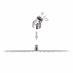 vidaXL 2x Rain Shower Head Stainless Steel 40x40cm Water Saving Bath Accessory - Additional view 5