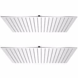 vidaXL 1/2x Rain Shower Head Stainless Steel Square Sprinkler Multi Sizes - 50 x 50 cm/ 2 pcs