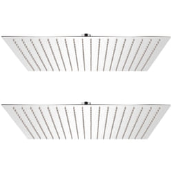vidaXL 1/2x Rain Shower Head Stainless Steel Square Sprinkler Multi Sizes - 50 x 50 cm/ 2 pcs