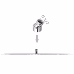 vidaXL 1/2x Rain Shower Head Stainless Steel Square Sprinkler Multi Sizes - 50 x 50 cm/ 2 pcs - Additional view 4