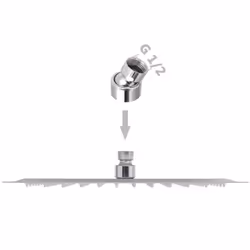 vidaXL 2x Rain Shower Head Stainless Steel 20x30cm Water Saving Bath Accessory - Additional view 5
