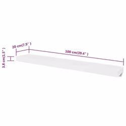 vidaXL 4x Wall Shelves White 100cm Display Hanging Storage Bookcase Furniture - Additional view 4