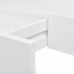 vidaXL 2x Floating Wall Shelves with Drawers White 48cm Hanging Display Unit - Additional view 4
