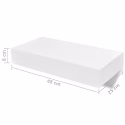 vidaXL 2x Floating Wall Shelves with Drawers White 48cm Hanging Display Unit - Additional view 5
