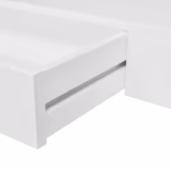 vidaXL 2x Floating Wall Shelves with Drawers White 80cm Hanging Display Unit - Additional view 4