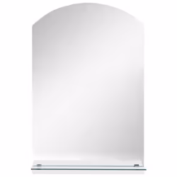 vidaXL Wall Mirror with Shelf 20x40cm Tempered Glass Bathroom Makeup Vanity