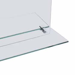 vidaXL Wall Mirror with Shelf 20x40cm Tempered Glass Bathroom Makeup Vanity