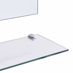 vidaXL Wall Mirror with Shelf 50x60cm Tempered Glass Bathroom Cosmetic Mirror