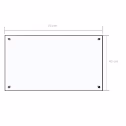vidaXL Kitchen Backsplash Transparent Tempered Glass Kitchen Wall Tile Panel