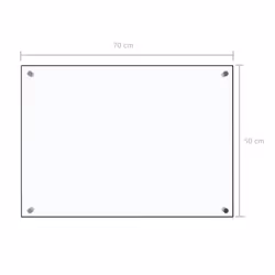 vidaXL Kitchen Backsplash Wall Panel Transparent 70 x 50 cm Tempered Glass
