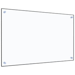 vidaXL Kitchen Backsplash Wall Panel Transparent 80 x 50 cm Tempered Glass