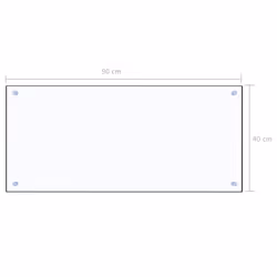 vidaXL Kitchen Backsplash Wall Panel Transparent 90 x 40 cm Tempered Glass