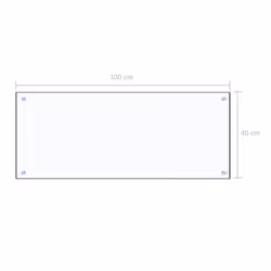 vidaXL Kitchen Backsplash Wall Panel Transparent 100 x 40 cm Tempered Glass