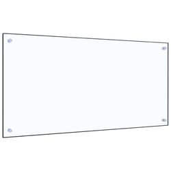 vidaXL Kitchen Backsplash Wall Panel Transparent 100 x 50 cm Tempered Glass