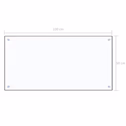 vidaXL Kitchen Backsplash Wall Panel Transparent 100 x 50 cm Tempered Glass - Additional view 7