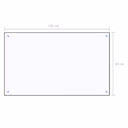 vidaXL Kitchen Backsplash Wall Panel Transparent 100 x 60 cm Tempered Glass