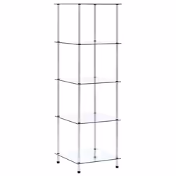 VidaXL 249506, Transparent, 5 shelves, Steel, 400 mm, 400 mm, 1300 mm