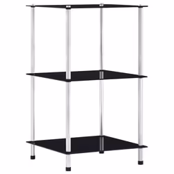 VidaXL 249509, Black, 3 shelves, Steel, 400 mm, 400 mm, 670 mm