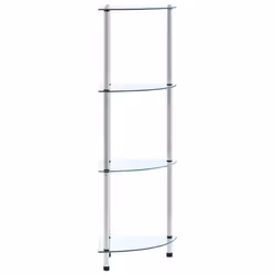 VidaXL 249515, Transparent, 4 shelves, Steel, 300 mm, 300 mm, 1000 mm