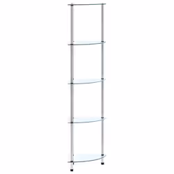 VidaXL 249516, Transparent, 5 shelves, Steel, 300 mm, 300 mm, 1300 mm
