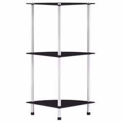 VidaXL 249519, Black, 3 shelves, Steel, 300 mm, 300 mm, 670 mm