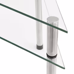 vidaXL Kitchen Shelf Transparent Tempered Glass Spice Rack Cupboard Storage - Additional view 4