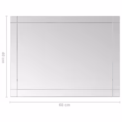 vidaXL Wall Mirror Glass Decorative Cosmetic Make up Mirror Home Decoration - Additional view 4