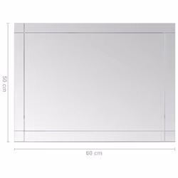 vidaXL Wall Mirror Glass Decorative Cosmetic Make up Mirror Home Decoration - Additional view 4