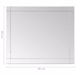 vidaXL Wall Mirror Glass Decorative Cosmetic Make up Mirror Home Decoration - Additional view 4