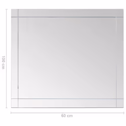 vidaXL Wall Mirror Glass Decorative Cosmetic Make up Mirror Home Decoration