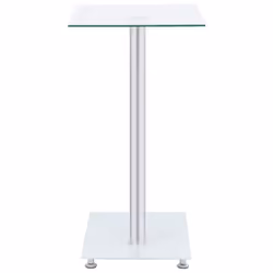 vidaXL U-Shaped Side Table Transparent Tempered Glass Accent Table Furniture