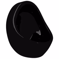 vidaXL Wall Hung Urinal with Flush Valve Ceramic Black Wall-mounted Urinal - Additional view 5