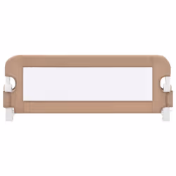 vidaXL Toddler Safety Bed Rail Taupe 102x42cm Polyester Kids Nursery Rail