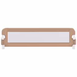 vidaXL Toddler Safety Bed Rail Taupe 150x42cm Polyester Kids Nursery Rail