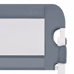 vidaXL Toddler Safety Bed Rail Grey 102x42cm Polyester Kids Nursery Rails